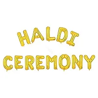 Haldi Ceremony Decoration,Haldi Ceremony Decoration Kit,1 Set Haldi Foil Balloon And 50 Yellow Balloon Combo Bachelorette Bridal Shower Party (Pack of 51)-thumb1