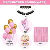 GROOVY DUDZ Birthday Decorations Combo Set- 45Pcs Kit, Happy Birthday Decoration Pink Kit 45 Pcs,1Pcs Happy Birthday Banner,40Pcs Metallic Balloons Pink Happy Birthday Decoration Kit for Girls-thumb1