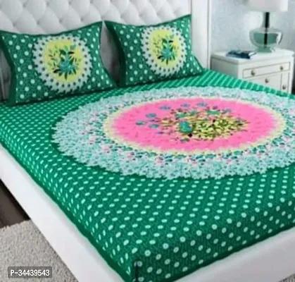 Classic Jaipuri Cotton Printed Double Bedsheet With 2 Pillow Covers