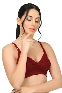 Stylish Net Solid Bras For Women Pack of 3-thumb2