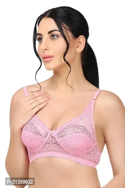 Stylish Net Solid Bras For Women Pack of 4-thumb3