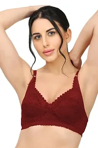 Stylish Net Solid Bras For Women Pack of 3-thumb1