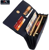 YESSBENZA Women's Elite Attractive Women Handbags Wallet Purse Clutch 6 Cards Slot YTFC-3703 Blue-thumb4