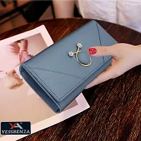 YESSBENZA Women's and Girls Synthetics Faux Leather New Premium Styles Latest Women Clutches Wallets Purses Handbags (Light Blue)-thumb2