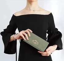 Women's Clutches Cum Fancy Wallet (FERN GREEN)-thumb2