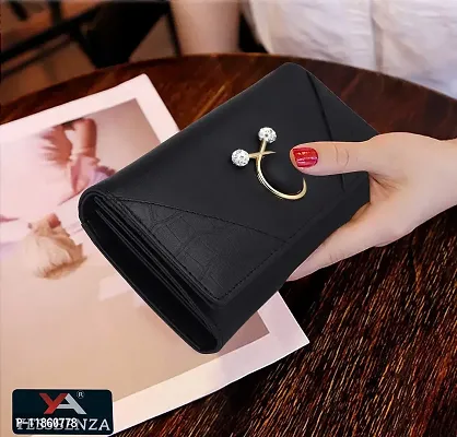 YESSBENZA Women's and Girls Synthetics Faux Leather New Premium Styles Latest Clutches Wallets Purses Handbags (Black)-thumb5