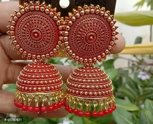 Elegant Alloy Jhumkas Earrings For Women-thumb0