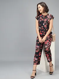 Stylish Multicoloured Crepe Printed Jumpsuit For Women-thumb2