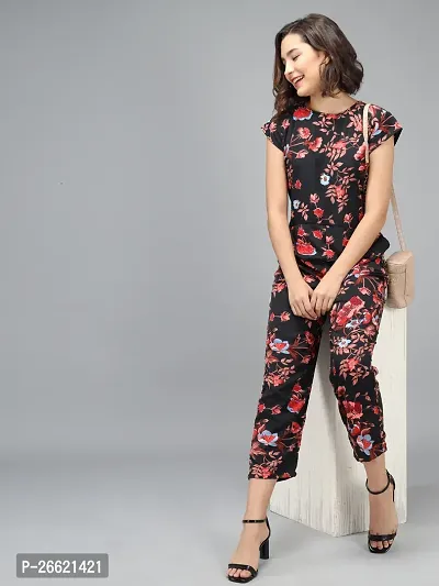 Stylish Multicoloured Crepe Printed Jumpsuit For Women-thumb3