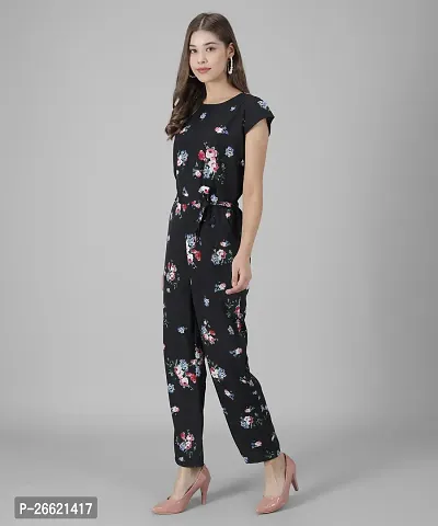 Stylish Multicoloured Crepe Printed Jumpsuit For Women-thumb2