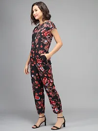 Stylish Multicoloured Crepe Printed Jumpsuit For Women-thumb1