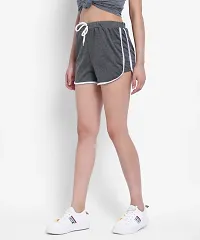 Elizy Women Grey Hosery Short-thumb2