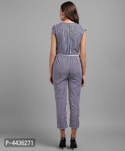 Multicoloured Crepe Solid Jumpsuits For Women-thumb4