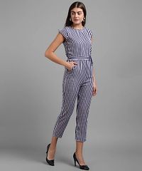 Multicoloured Crepe Solid Jumpsuits For Women-thumb1