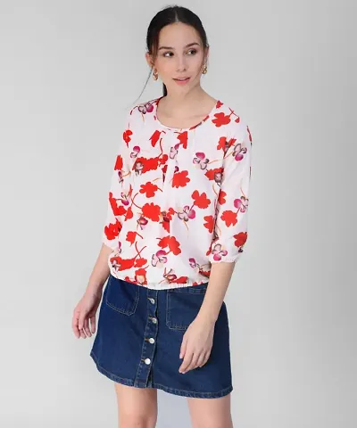 Elizy Women Base Floral Bell Sleeve Top