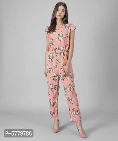 Women Floral Printed Jumpsuits-thumb0