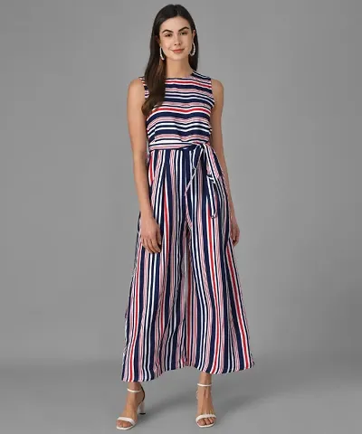 Women Striped n Fit n Flare Jumpsuits