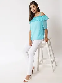 Trendy Georgette Shoulder Strap Top For Women-thumb1