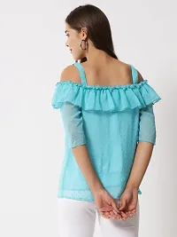 Trendy Georgette Shoulder Strap Top For Women-thumb2