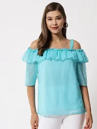 Trendy Georgette Shoulder Strap Top For Women-thumb3