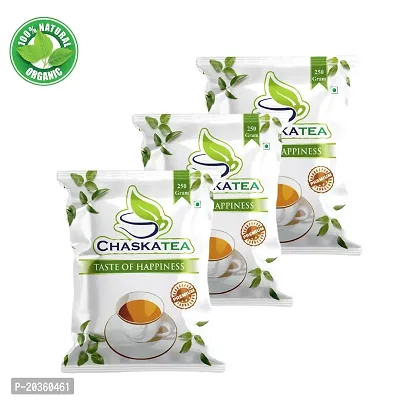 CHASKATEA Premium Natural Tea Powder | Regular Tea | Assam Tea | Rich  Aromatic Chai | Perfect Blend of Tea Spices | Daily Refreshment | 250gm Each pack | Pack of 3-thumb0