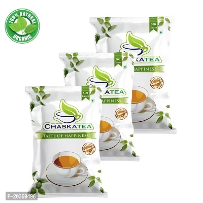 CHASKATEA Premium Natural Tea Powder | Regular Tea | Assam Tea | Rich  Aromatic Chai | Perfect Blend of Tea Spices | Daily Refreshment | 500gm Each pack | Pack of 3-thumb0