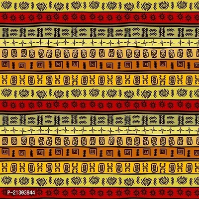 TailoringIndia Ethnic Print On Fabric Material | Poly Linen Blend | Multi | 1 Meter | TI-991-Poly Linen Blend_1 Meter-thumb3