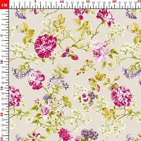 TailoringIndia Floral Flower Print On Fabric Material | Kota Doriya | 3 Meter | Multi | TI_91-Kota Doriya_3 Meter-thumb1