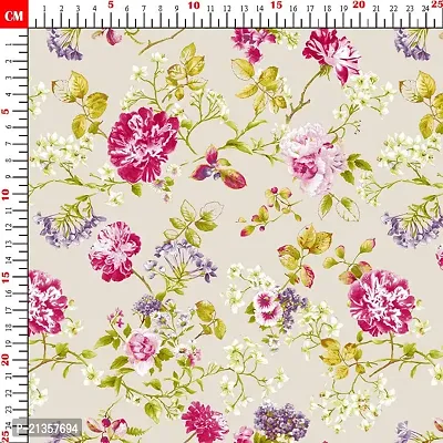 TailoringIndia Floral Flower Print On Fabric Material | Kota Doriya | 3 Meter | Multi | TI_91-Kota Doriya_3 Meter-thumb2