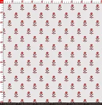 TailoringIndia Red Rose Mughal Print On Fabric Material | Soft Satin | Multi | 1 Meter | TI_MUGHAL_55-Soft Satin_1 Meter-thumb2