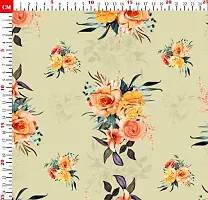 TailoringIndia Fancy Rose Flower Print On Fabric Material | Modal Satin | 1 Meter | Multi | TI-1360-Modal Satin_2 Meter-thumb1