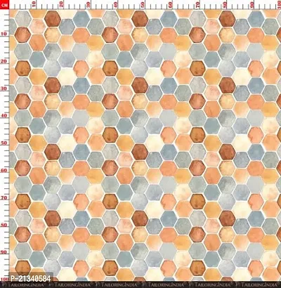 TailoringIndia Gary Orange Brown Shibori Print On Fabric Material | Chiffon | 2.5 Meter | Multi | TI_Shibori_49-Chiffon_2.5 Meter-thumb3