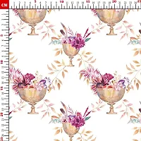 TailoringIndia Individual Flower Print On Fabric Material | Premium Orgenza | 1 Meter | Multi | TI_92-Premium Orgenza_2 Meter-thumb1