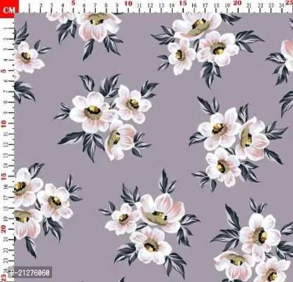 TailoringIndia Soft Flower Print On Fabric Material | Chiffon | Multi | 1 Meter | TI-1541-Chiffon_1 Meter-thumb2