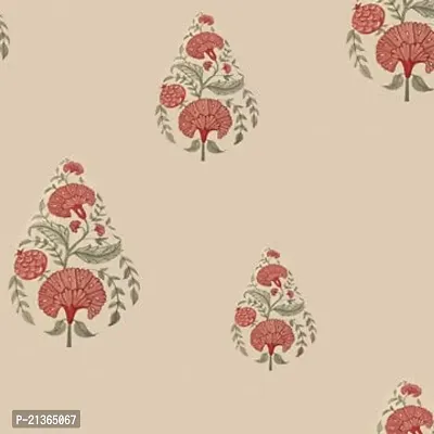 TailoringIndia Mughal Floral Hand Block Print On Fabric Material | Creap Viscose Blend | 3.5 Meter | Multi | TI-1350-Creap Viscose Blend_3.5 Meter-thumb0
