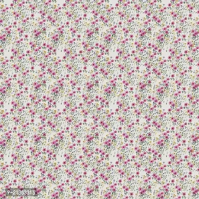 TailoringIndia Watercolor Flower Print On Fabric Material | Poly Mull Blend | 30 Meter | Multi | TI-1353-Poly Mull Blend_30 Meter-thumb3