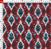 TailoringIndia Ikat Print On Fabric Material | Soft Satin | 2.5 Meter | Multi | TI-847-Soft Satin_2.5 Meter-thumb1