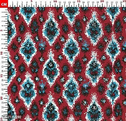 TailoringIndia Ikat Print On Fabric Material | Soft Satin | 2.5 Meter | Multi | TI-847-Soft Satin_2.5 Meter-thumb2