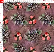 TailoringIndia Seamless Flowers Print On Fabric Material | Poly Cambric | 1 Meter | Multi | TI-1366-Poly Cambric_2 Meter-thumb1