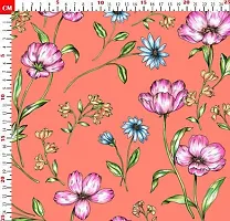 TailoringIndia Flower Print On Fabric Material | Chanderi Blend | Multi | 1 Meter | TI-1476-Chanderi Blend_1 Meter-thumb1