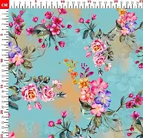 TailoringIndia Translucent Soft Watercolor Flower Print On Fabric Material | Kota Doriya | 3 Meter | Multi | TI-1305-Kota Doriya_3 Meter-thumb1