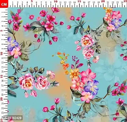 TailoringIndia Translucent Soft Watercolor Flower Print On Fabric Material | Kota Doriya | 3 Meter | Multi | TI-1305-Kota Doriya_3 Meter-thumb2
