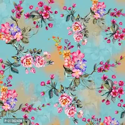 TailoringIndia Translucent Soft Watercolor Flower Print On Fabric Material | Kota Doriya | 3 Meter | Multi | TI-1305-Kota Doriya_3 Meter-thumb0