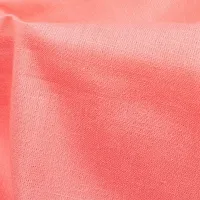 TailoringIndia Multi Purpose Solid Salmon Orange Cotton Cambric Combination Fabric, 2.5 Meter (Set of 1)-thumb1