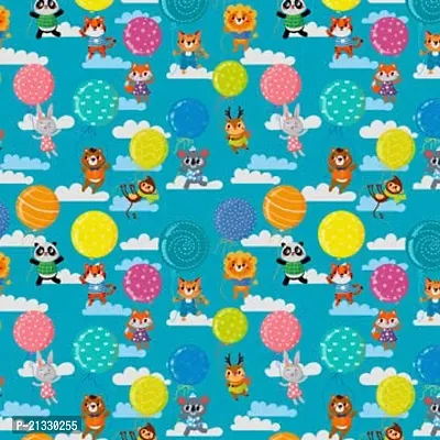 TailoringIndia Balloon Kids Print On Fabric Material | Taffeta Fabric | 1 Meter | Multi | TI-1291-Taffeta Fabric_2 Meter-thumb0