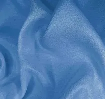 TailoringIndia Multi Purpose Solid Cerulean Color Viscose Santoon Combination Fabric, 2 Meter (Set of 1)-thumb1
