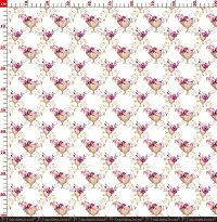 TailoringIndia Individual Flower Print On Fabric Material | Premium Orgenza | 1 Meter | Multi | TI_92-Premium Orgenza_2 Meter-thumb2