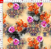 TailoringIndia HD Flower Wallpaper Print On Fabric Material | Georgette | Multi | 1 Meter | TI-1404-Georgette_1 Meter-thumb1