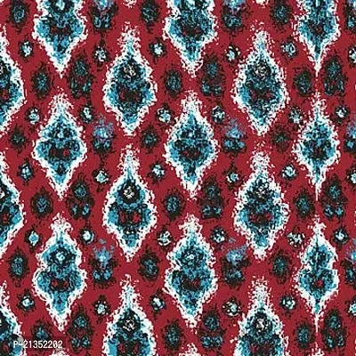 TailoringIndia Ikat Print On Fabric Material | Soft Satin | 2.5 Meter | Multi | TI-847-Soft Satin_2.5 Meter-thumb0