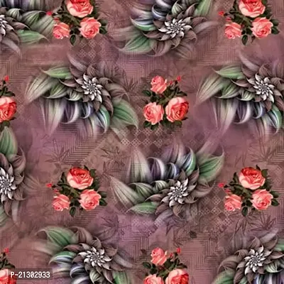 TailoringIndia Seamless Flowers Print On Fabric Material | Poly Cambric | 1 Meter | Multi | TI-1366-Poly Cambric_2 Meter-thumb0